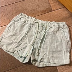 Seafoam Linen Shorts